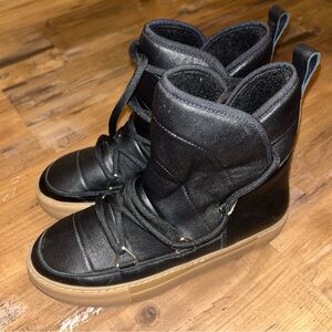 & other stories lamb leather moon booties 41/9.5-10